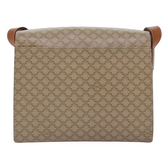 CELINE Macadam Canvas Shoulder Bag Beige - Picture 3 of 13